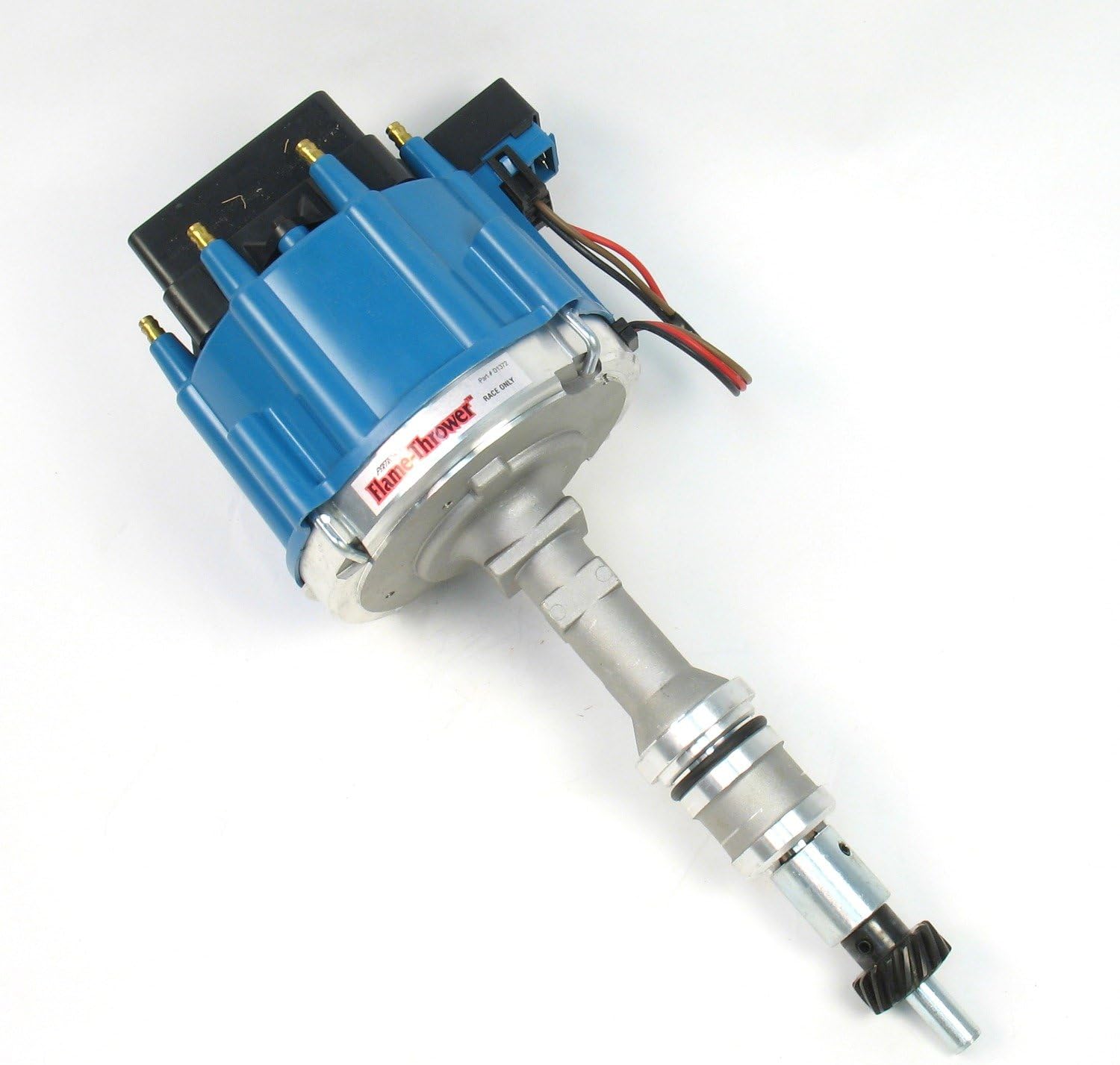 Pertronix D1372 Flame-Thrower Race Distributor HEI with Blue Cap for Ford Small Block