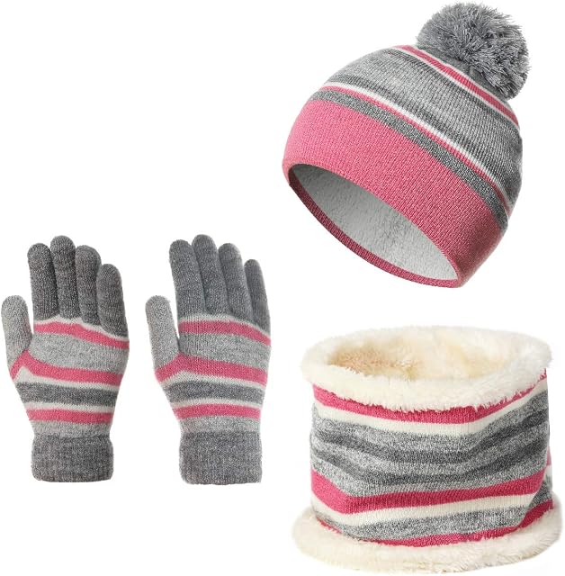 Azarxis Kids Balaclava Fleece Hat Thermal Full Face Cover Cap Winter Warm Neck Warmer Hood Windproof Adjustable for Boys Girls Skiing Snowboarding Skating Cycling Hiking Outdoor
