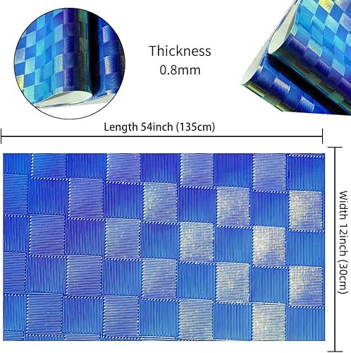 Miniatura 4 de ZLIFA - Hojas metálicas de piel sintética de tejido Dobby, rollo de piel sintética de 12 x 53 pulgadas para costura, manualidades, aretes, lazos,
