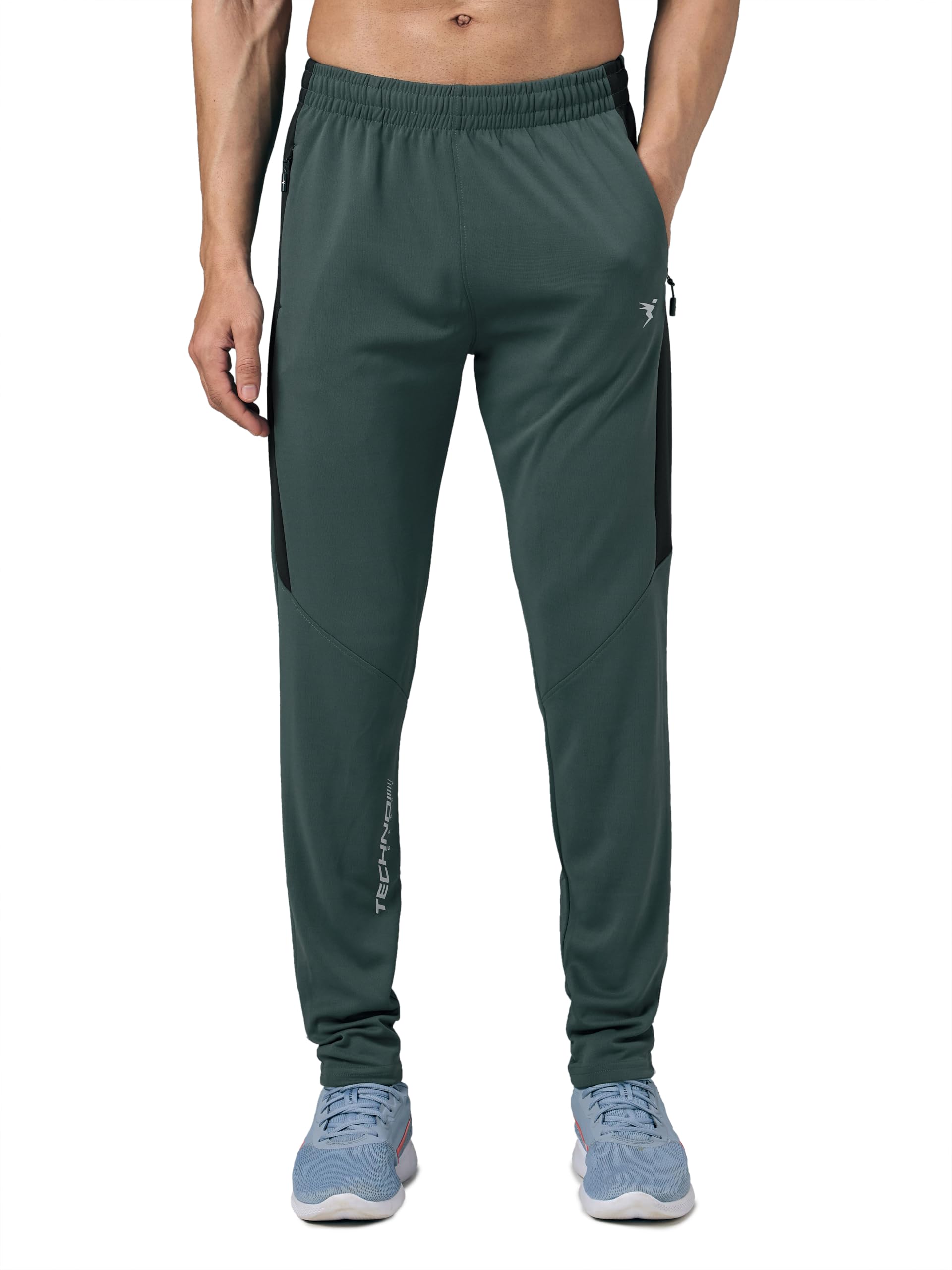 technosport Men's Slim Fit Mid Rise Solid Trackpant with Techno Dry for Gym, Workout & Sports-picture-23