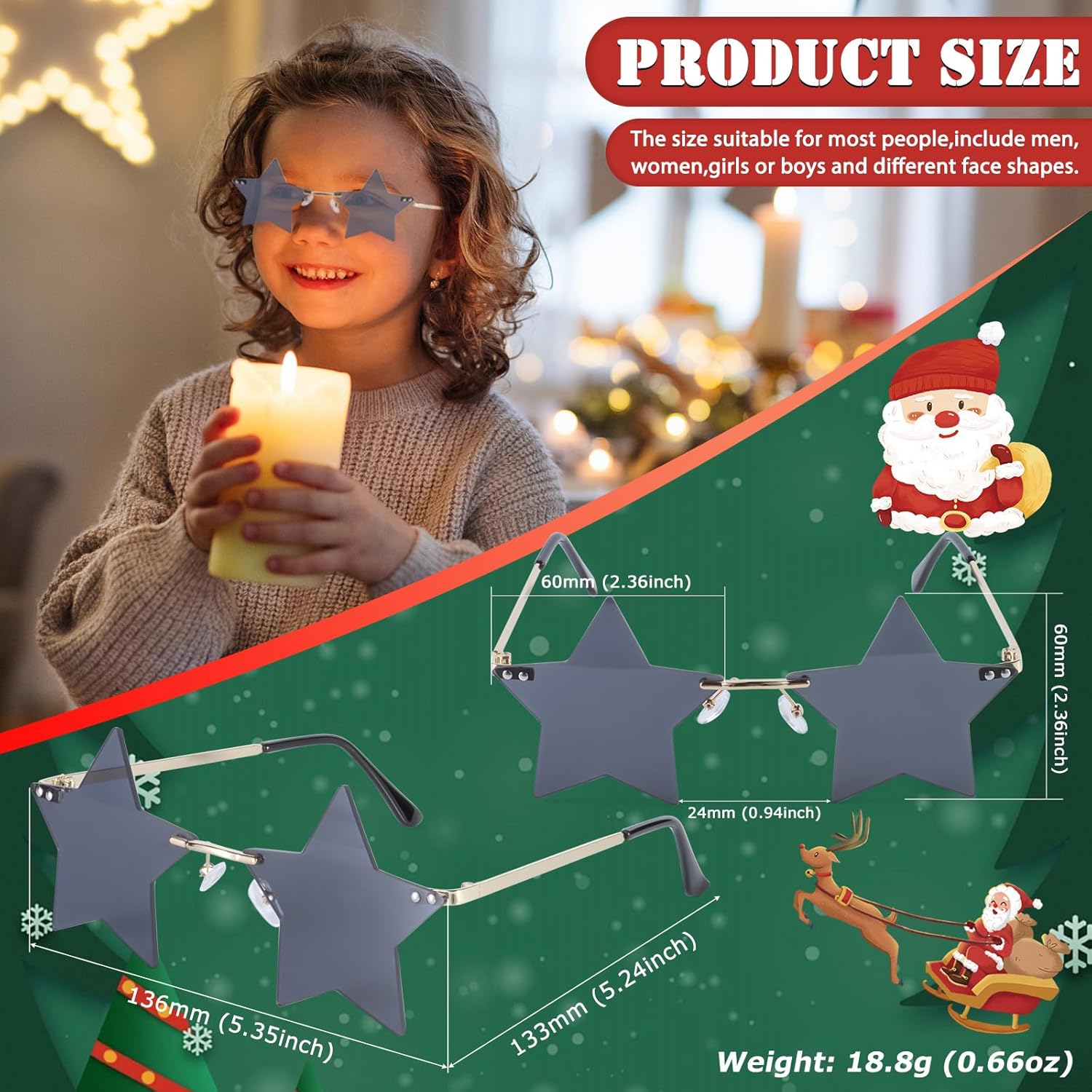 Rimless Star Sunglasses Colorful Sunglass for Women Pentagram Sunglasses Halloween Party Favor Star Glasses - Image 6