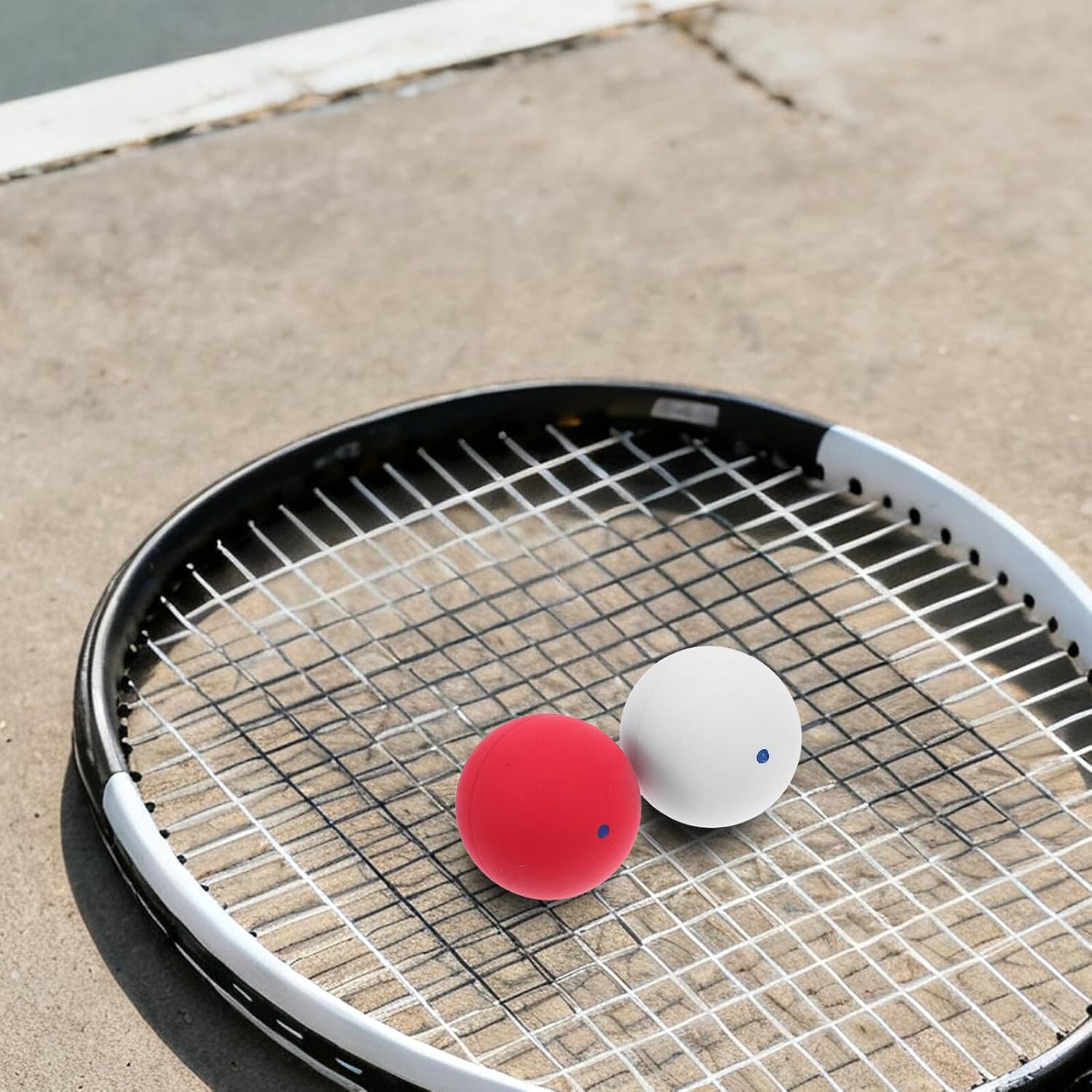 2pcs Squash Training Balls Set Professional Beginner Practice Squash Equipment High Bounce Quick-Rebound for Competition and Skill Development