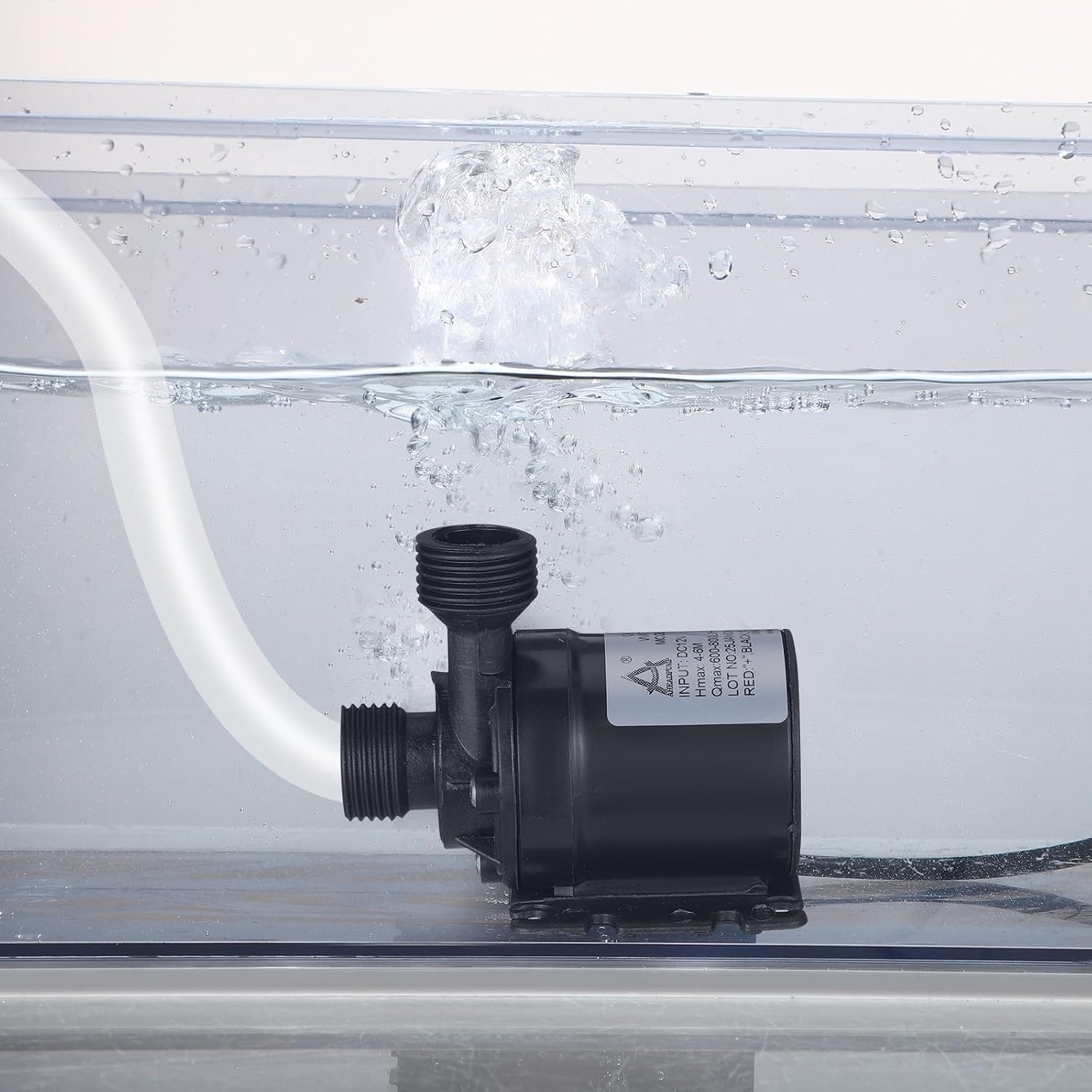 NUOBESTY Mini Submersible Water Pump for Aquarium Fish Tank Dc 12v Brushless 800l/h 5m Inline Water Circulation Pump for Fountain Pool Solar System