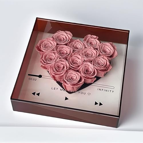 Forever Roses - Caja de rosas preservadas, regalo para la madre, San Valentín, boda, aniversario, día de siempre, flores, regalos para novia,