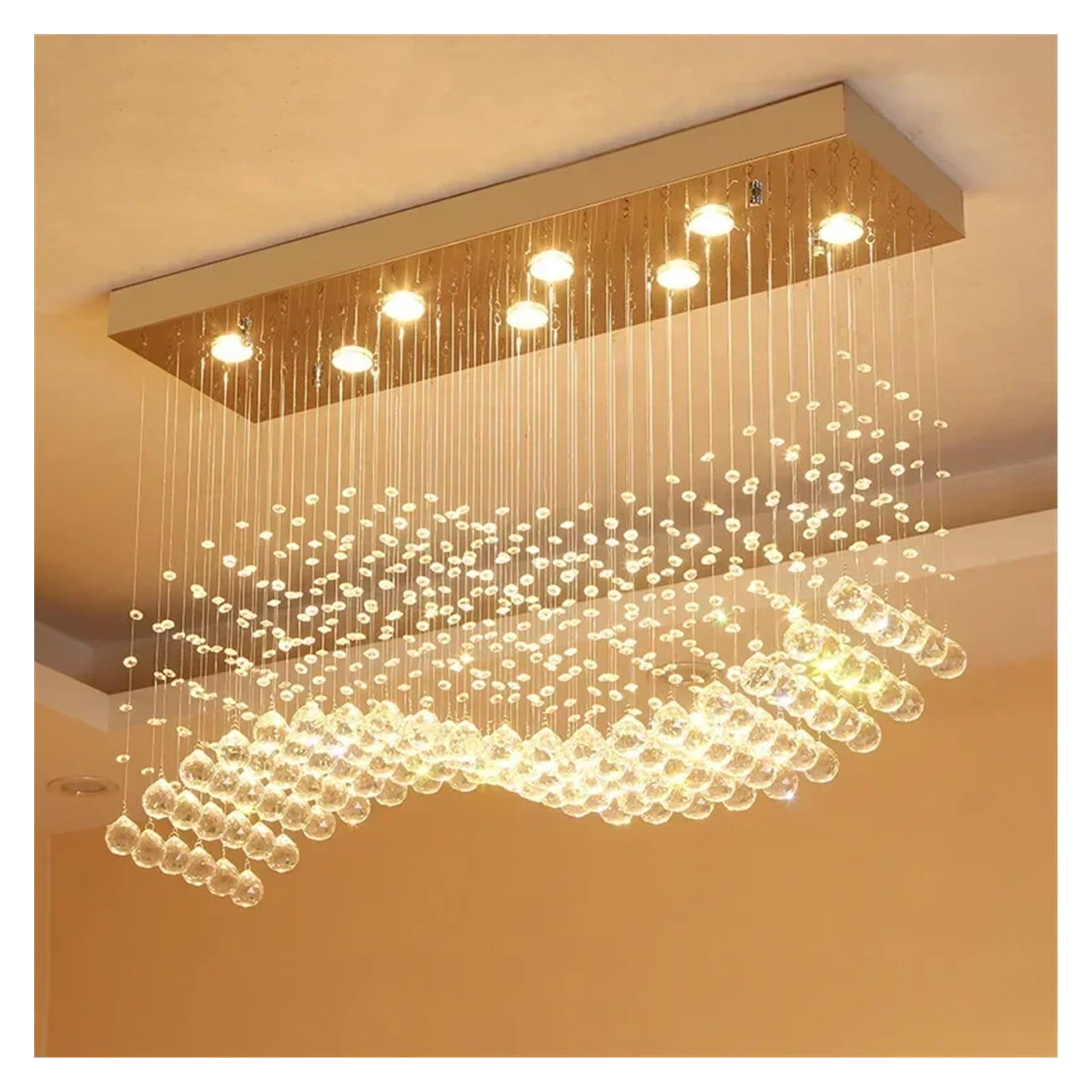 Lustre artistique pour salon et éclairage LED cristal haut de gamme de 50cm