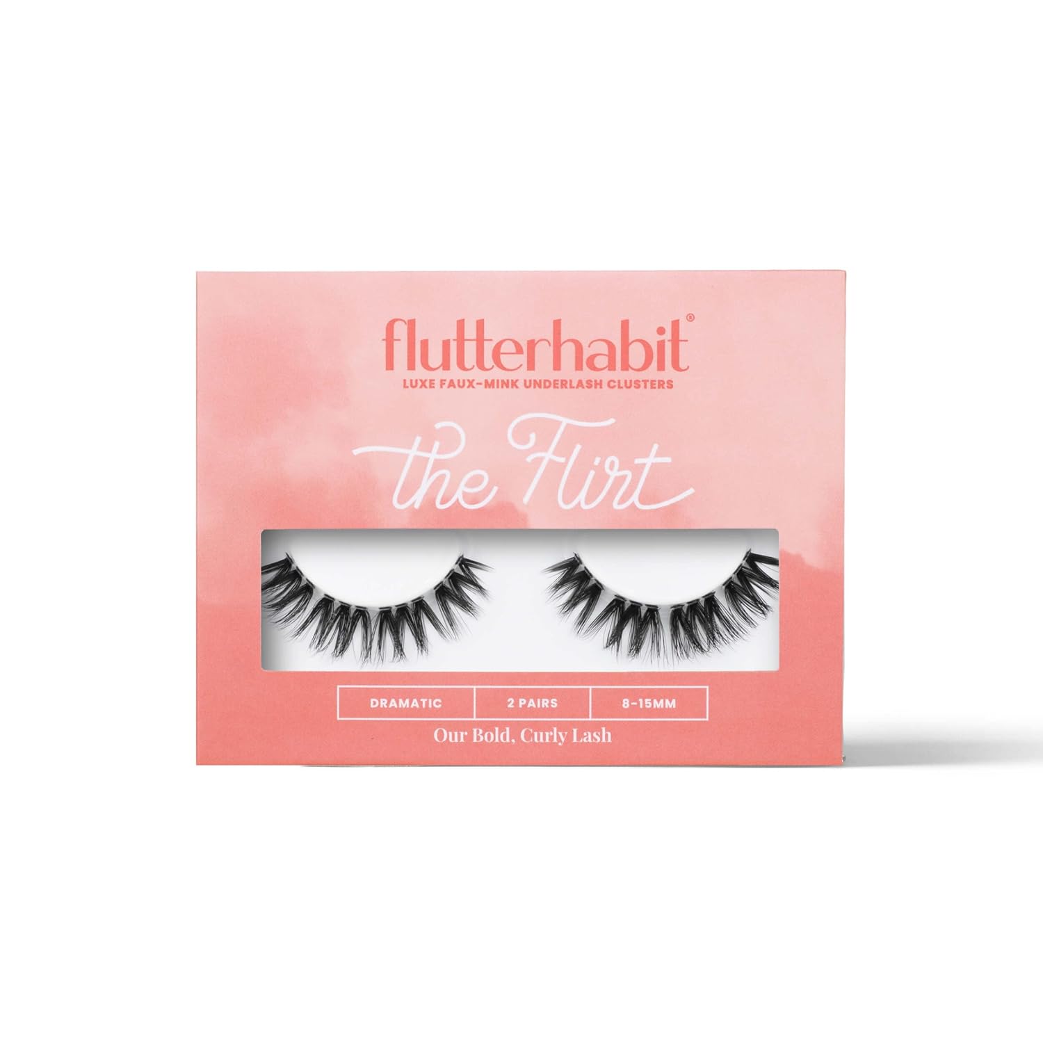 FlutterHabit The Flirt Lashes 2 Sets of Eyelashes DIY Cat Eye Lash Extensions Up to 10 Day Lash