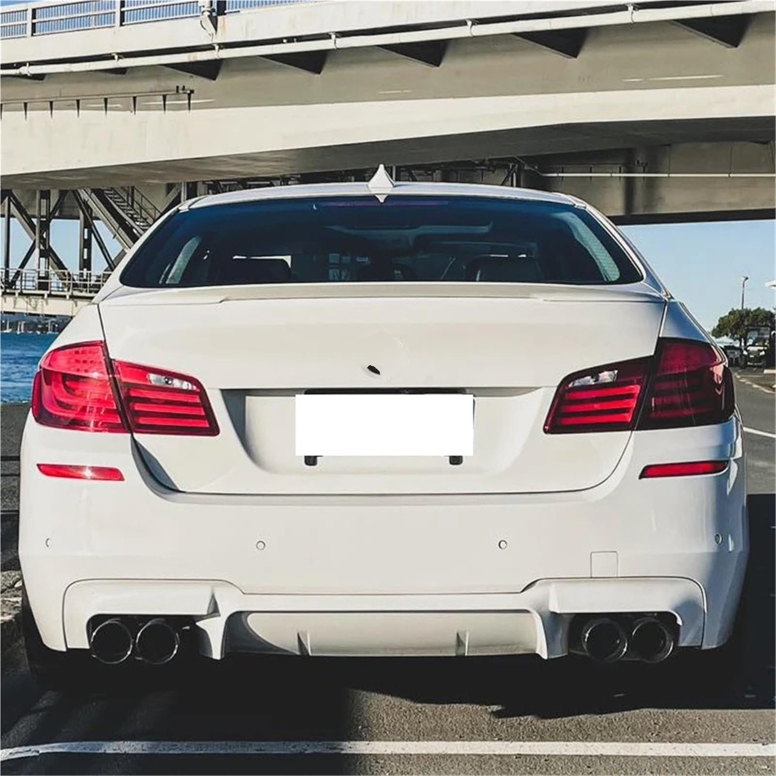 Pasuje do BMW 535i F10 F11 640i Podwójny układ wydechowy Końcówka rury wydechowej ze stali nierdzewnej Tłumik Układ wydechowy Końcówki dyszy(Silver)