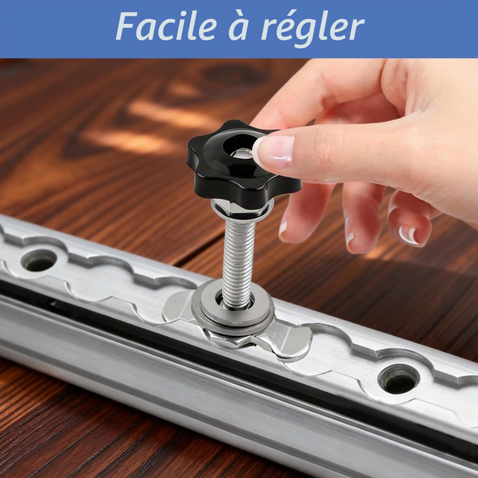 12 Pièces Connecteurs à Vis, M8 X 60mm Ferrures de Rechange Rail D'arrimage, Acier Galvanisé Ferrure D'extrémité Simples, 500 daN Fileté Accessoires de Fixation pour Rail en L