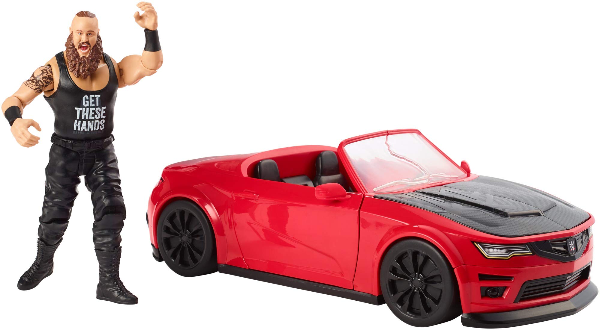 Mattel WWE Braun Strowman con Macchina Wrekkin’ Slam Mobile with 10 Breakaway Pieces and 6 Inch Figure, Multi-Colour GDC21