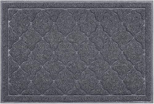 Miniatura 1 de unipaws Alfombrilla para atrapar arena para gatos, almohadilla de control de dispersión de caja de arena, suelos sin arena y orina impermeable,