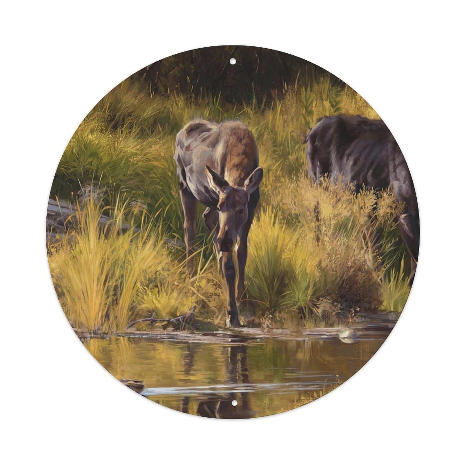 Animal Alaskan Moose Metal Tin Sign