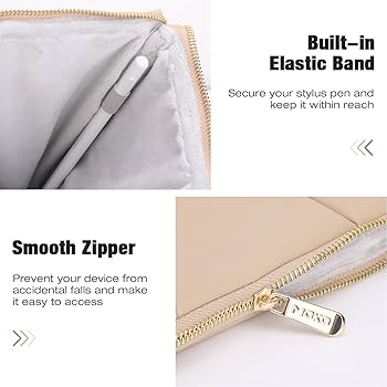 MoKo 12.9 Inch Puffy Tablet Sleeve Bag For IPad Pro 12.9 Inch, New IPad Air/Pro 13 Inch 2024, Tab S8/S9 Plus 12.4,Quilted Puffer Pillow Case With Shoulder Strap,Sling Crossbody Bag For