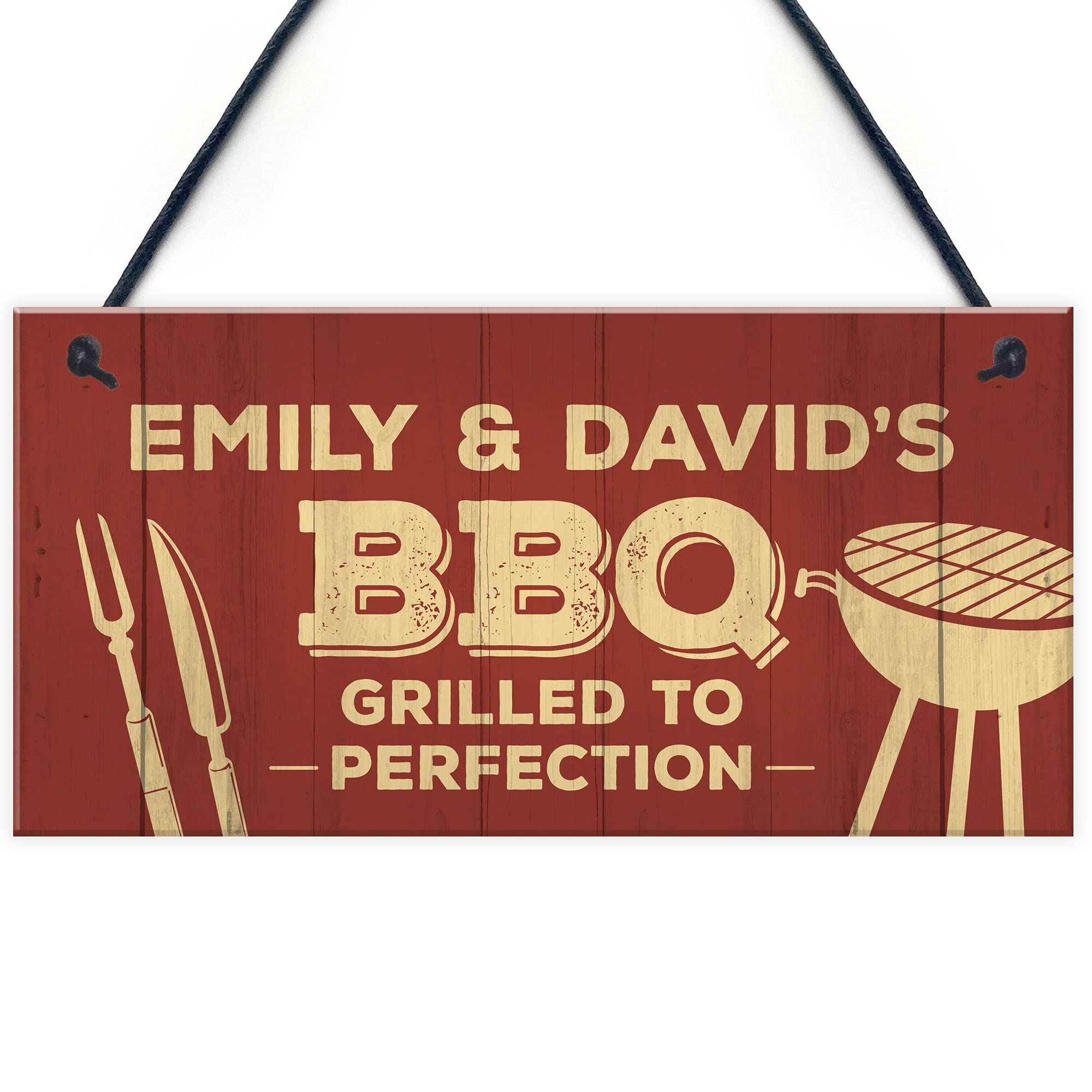 Funny BBQ Sign For Garden Personalised Man Cave Shed Sign New Home Gift For Him