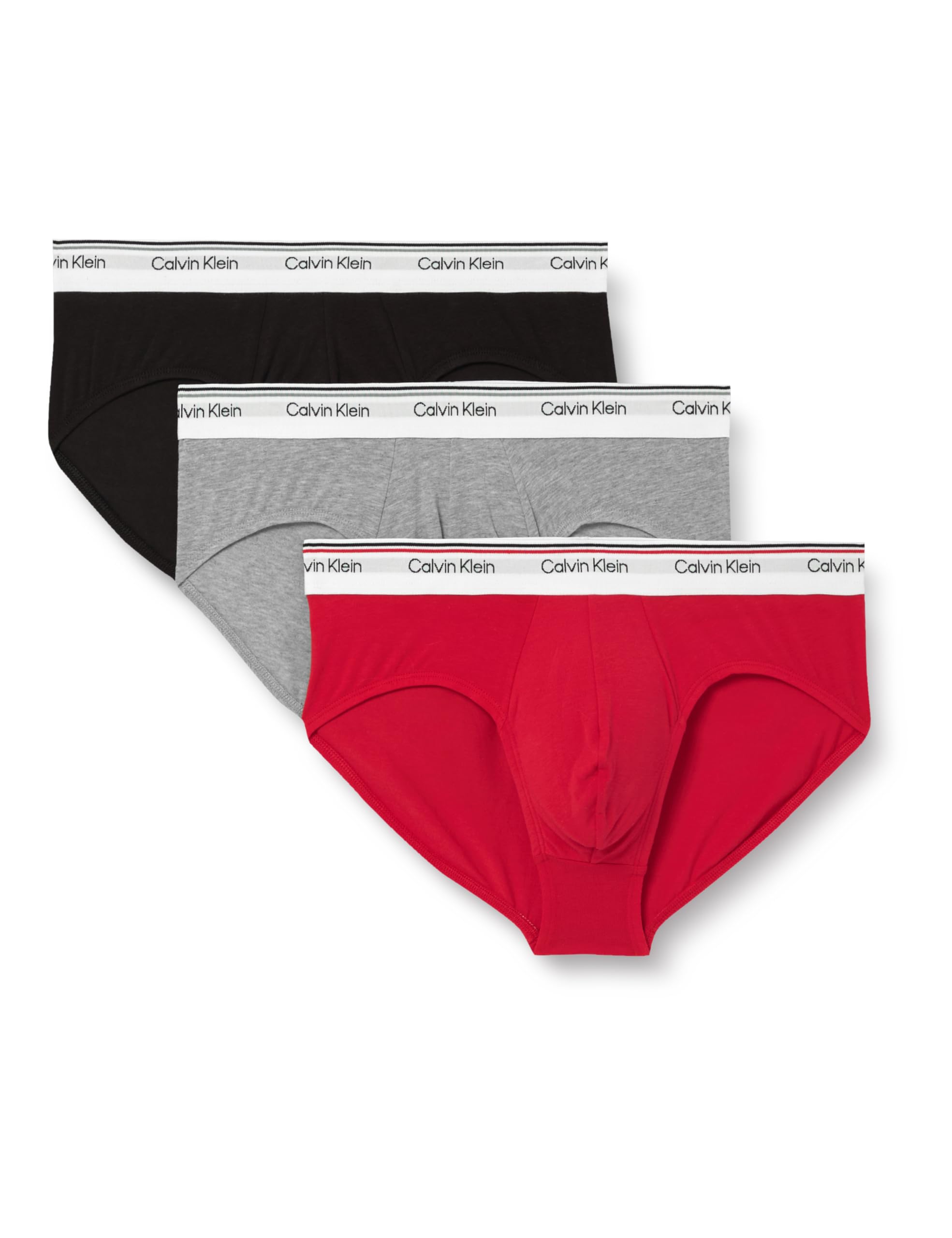 Calvin Klein HIP BRIEF 3PK Hip Brief Men's, GREY (EMPOWER/GREY HEATHER/BLACK), M
