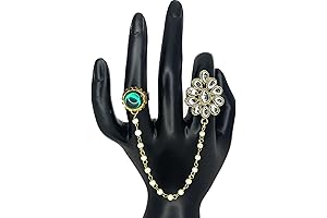 Kundan Double Rings: Fashionable Jewelry from India