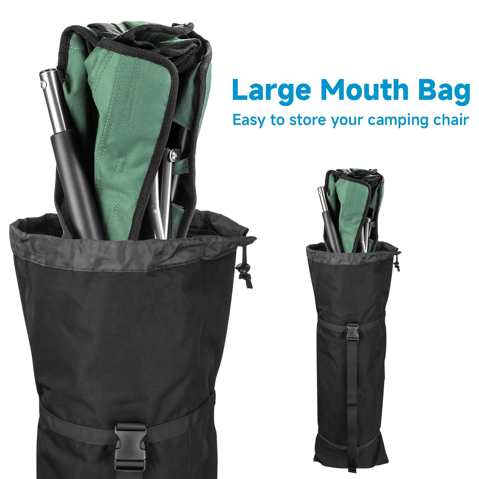 Extra Large Camping Chair Bag Backpack - Waterproof, 600D Oxford, Drawstring Closure