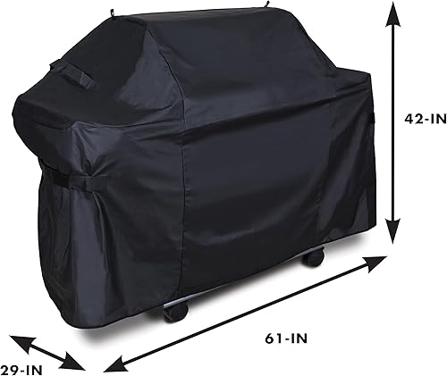 Miniatura 2 de 17553 - Cubierta de parrilla de PVC  poliéster de lujo de 61 pulgadas compatible con parrillas Weber Genesis