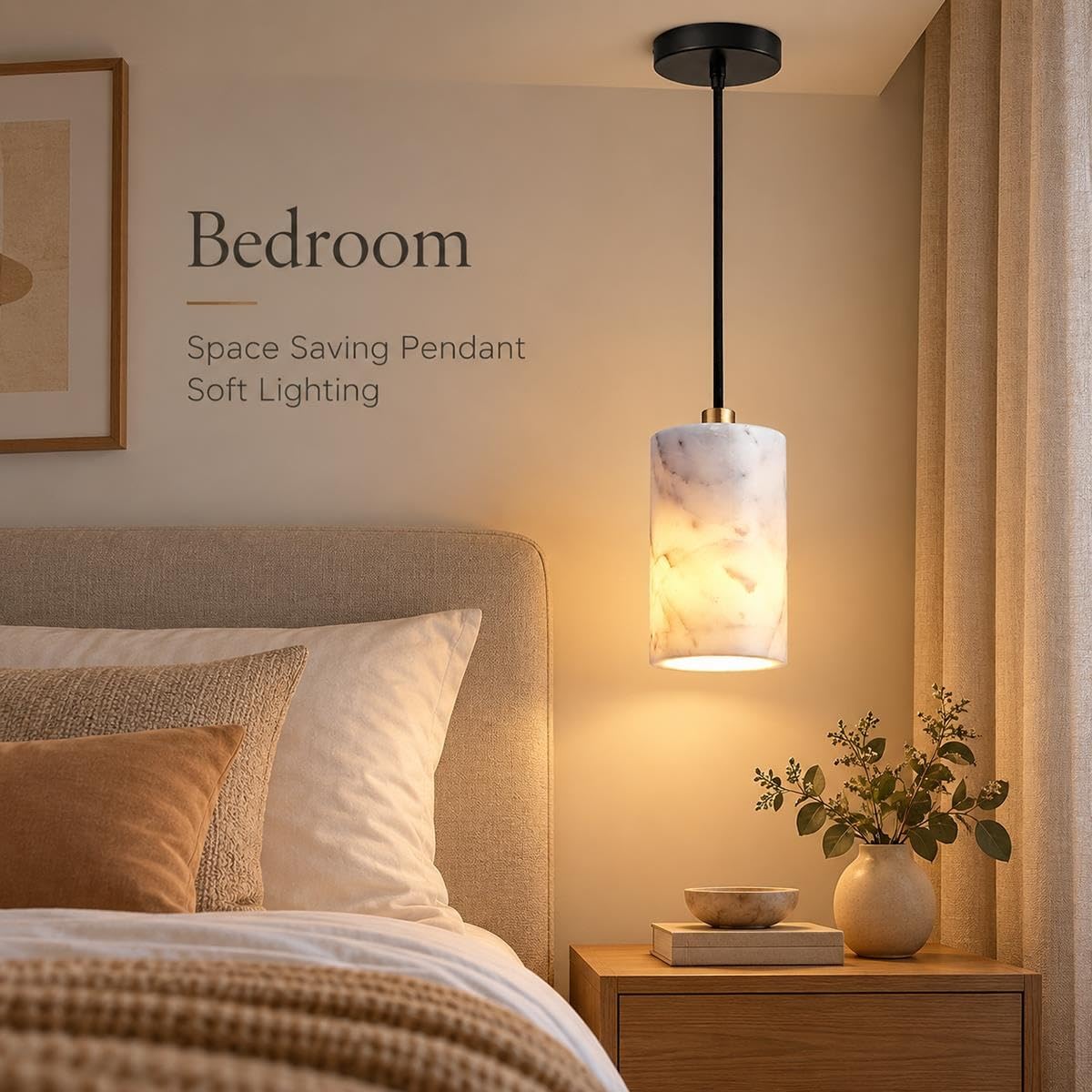 Lampa wisząca z kamienia naturalnego, lampa wisząca z alabastru