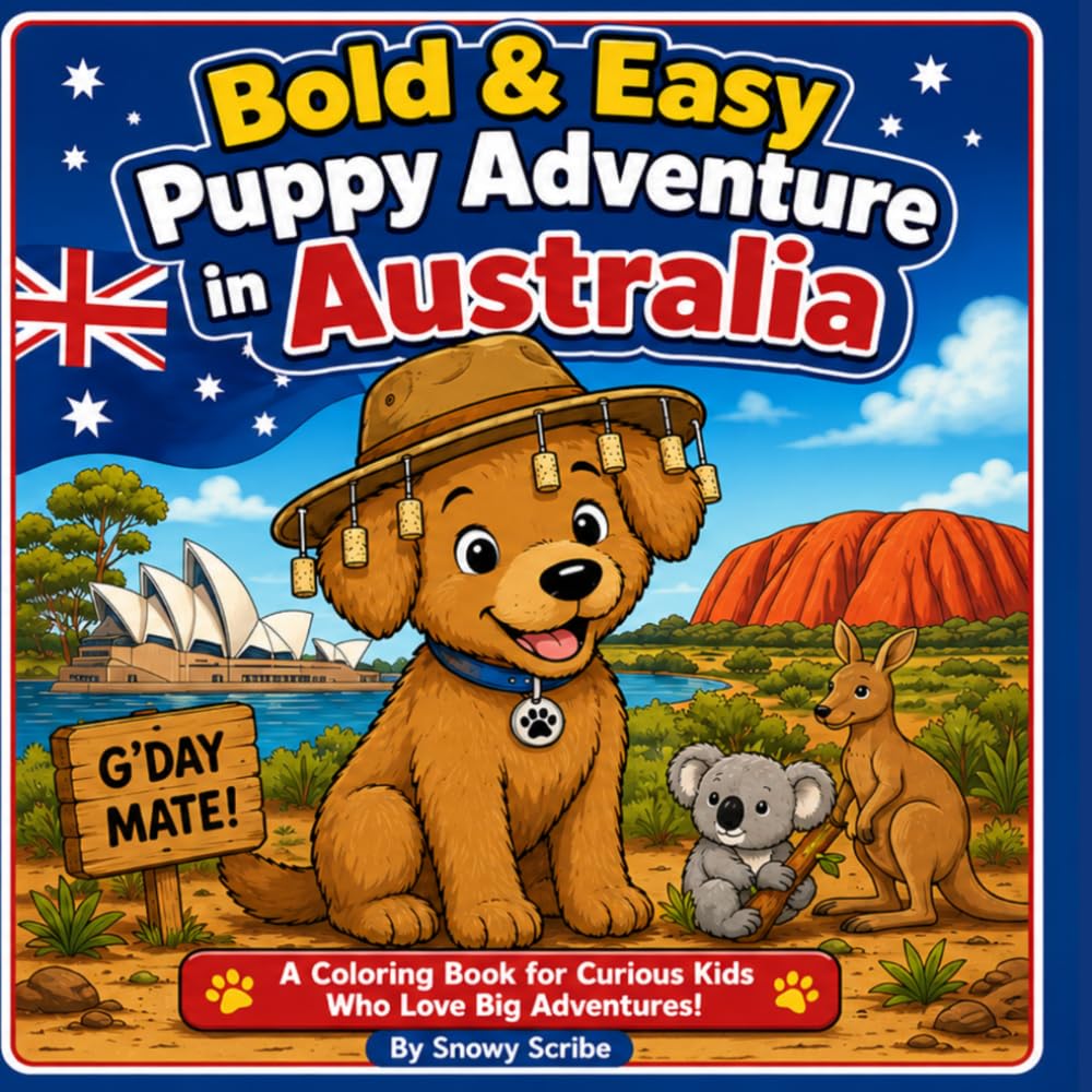 Bold & Easy Puppy Adventure in Australia (Puppy Travel Adventure Activity Book)