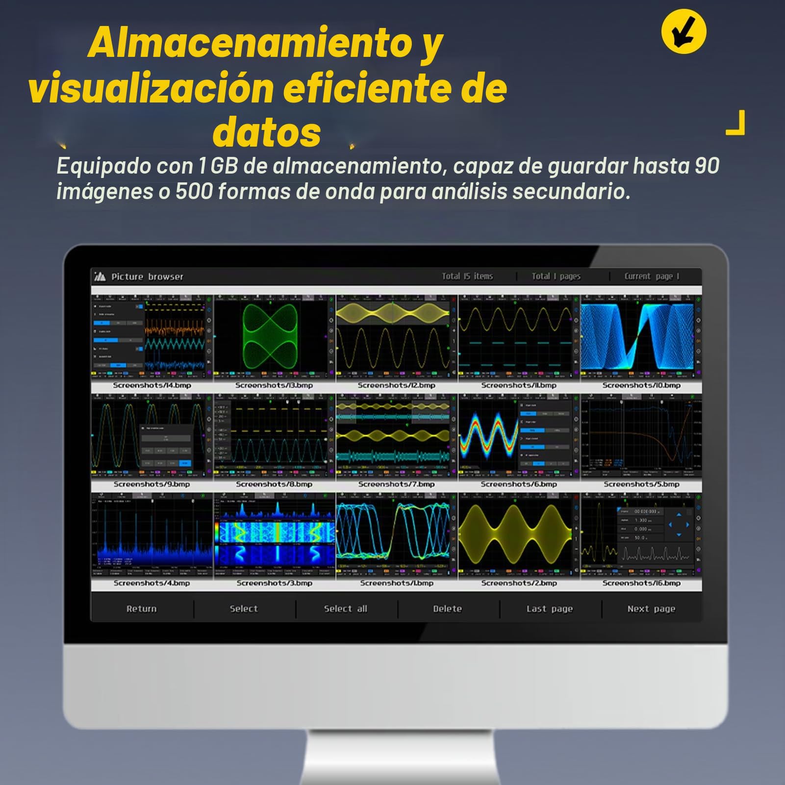 DPOS350P 4 en 1 Osciloscopio/Generador de señales/Analizador de espectros/Analizador de respuesta en frecuencia, con frecuencia de muestreo en tiempo real 1GSPS, Pantalla táctil IPS de 7