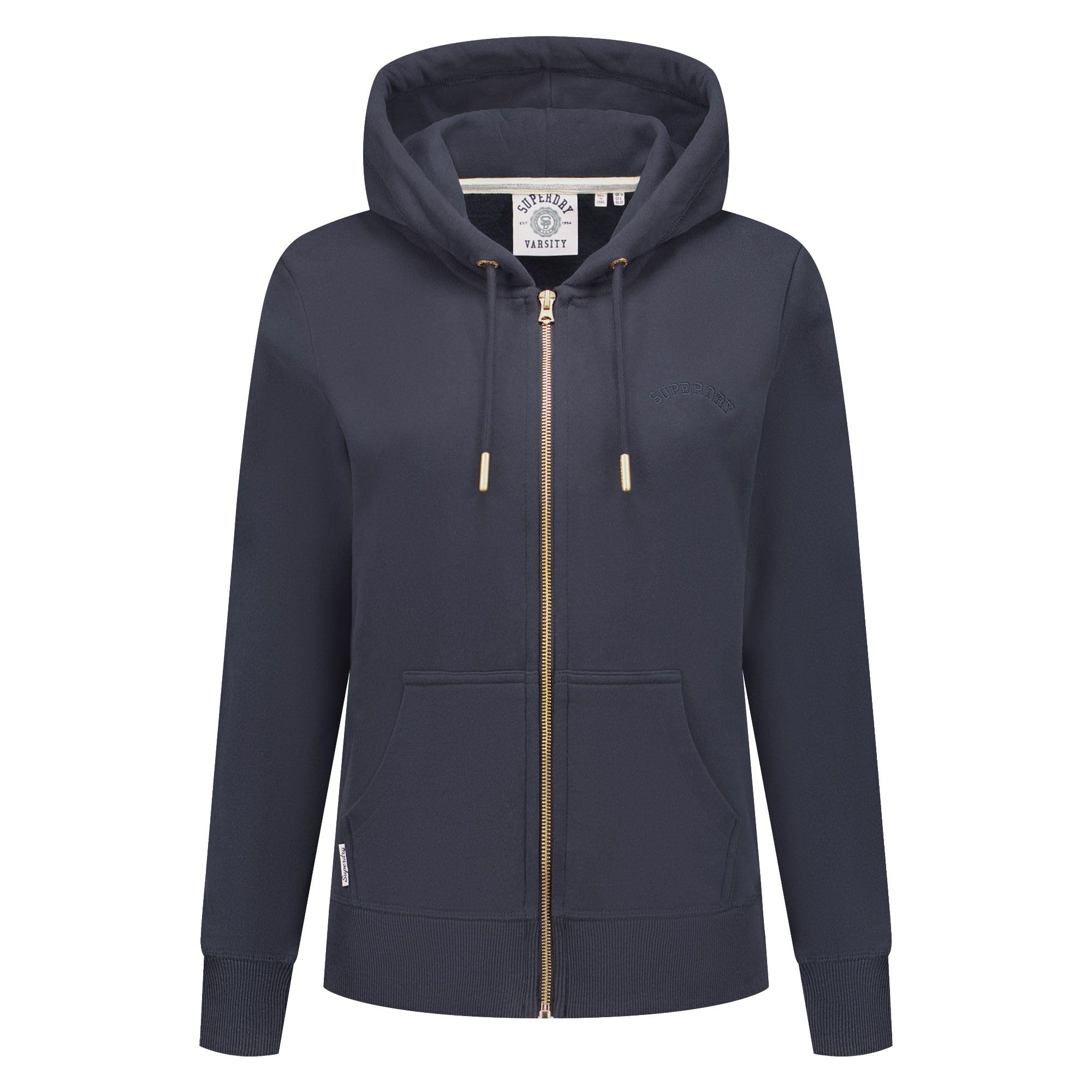 Superdry Damen Essential Kapuzenjacke mit Logo und gebürstetem Innenfutter
