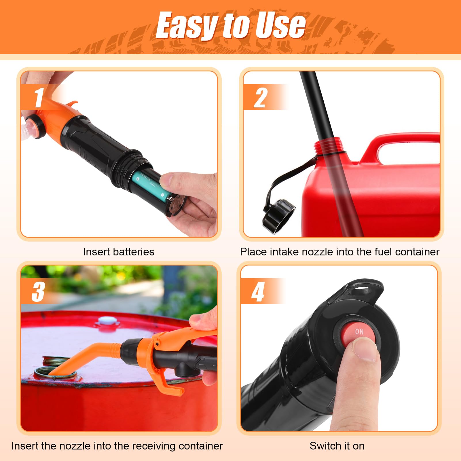Pompa aspirazione olio elettrica portatile 9 l/min controllo ugello regolabile liquidi non corrosivi cambio olio auto aspirazione carburante adatto cellule D