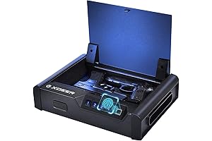 XDeer S10: California DOJ Certified Biometric Gun Safe for Pistols with Auto Open Lid