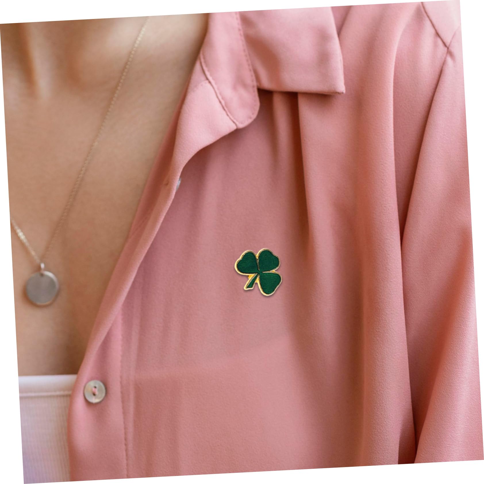 10pcs Brooch Badge Party Favors Accessories Patricks Day Jewelry Shamrock Charms Green Zinc Alloy