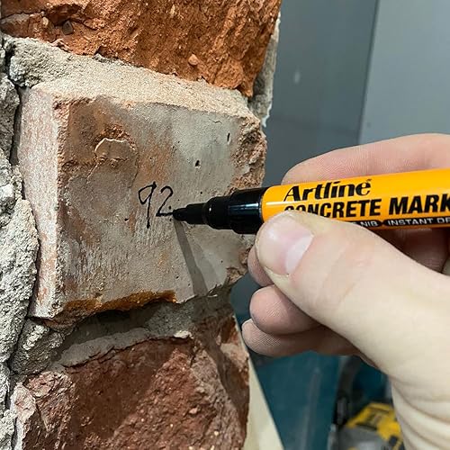 Miniatura 3 de Artline Marcadores permanentes profesionales de hormigón con punta de bala duradera de 0.059 in, resistentes e ideales para superficies rugosas,