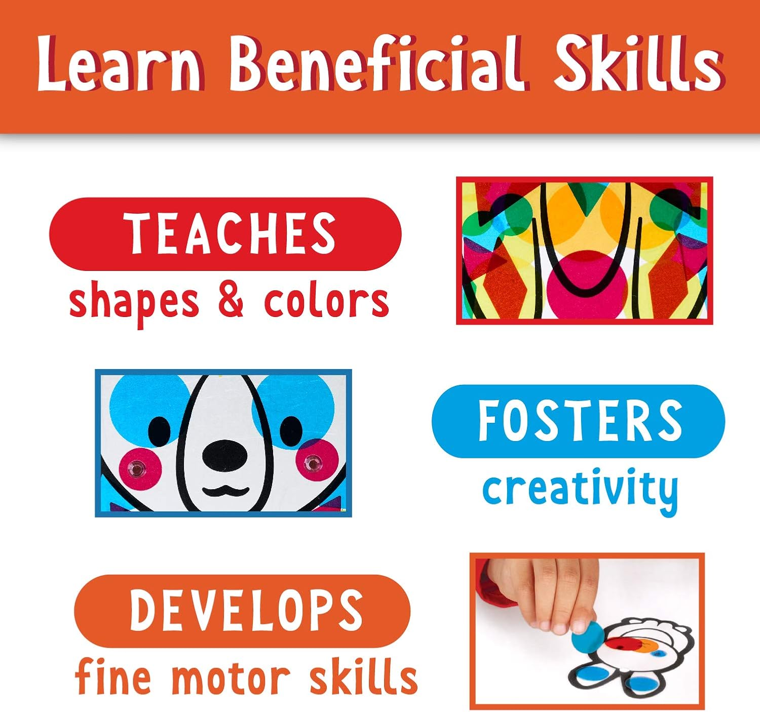 Creativity for Kids Sticker Suncatchers Craft Kit - Make Your Own Animal Sun Catcher Kit for Kids
