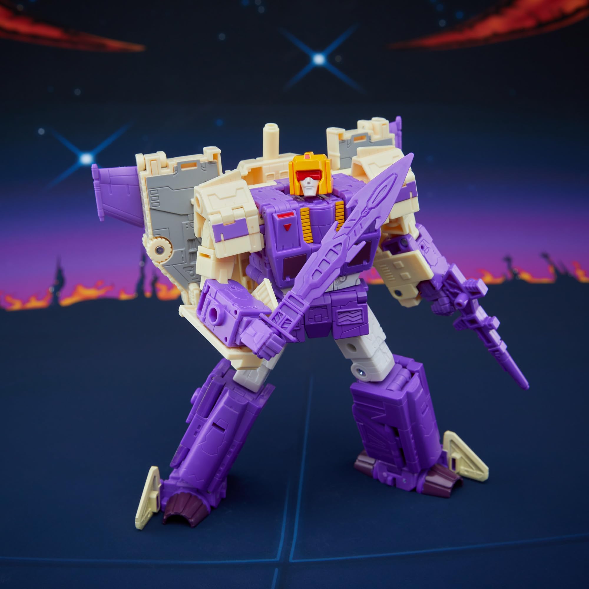 Transformers Studio Series, Figurine Convertible 3-en-1 Blitzwing Classe Leader de 17,5 cm, Les Le Film, Robots-Jouets, dès 8 Ans