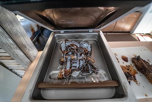 Miniatura 5 de Sellador al vacío de cámara con barra de sellado de 12 pulgadas, tiempo de sellado ajustable, medidor de vacío y bolsa de vacío para conservar carne