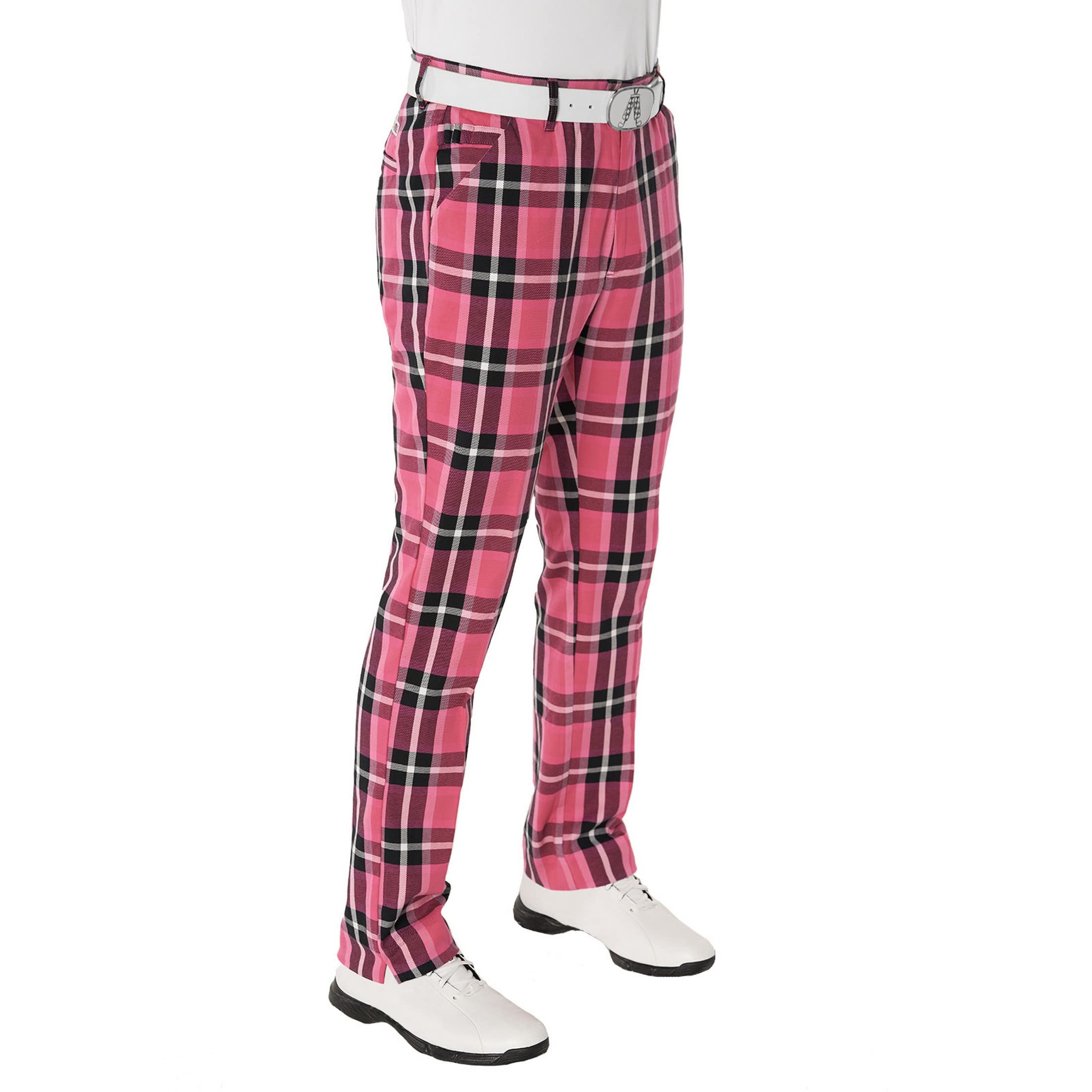 Royal & Awesome Mens Golf Pants, Golf Pants Men Relaxed Fit, Plaid Pants Men