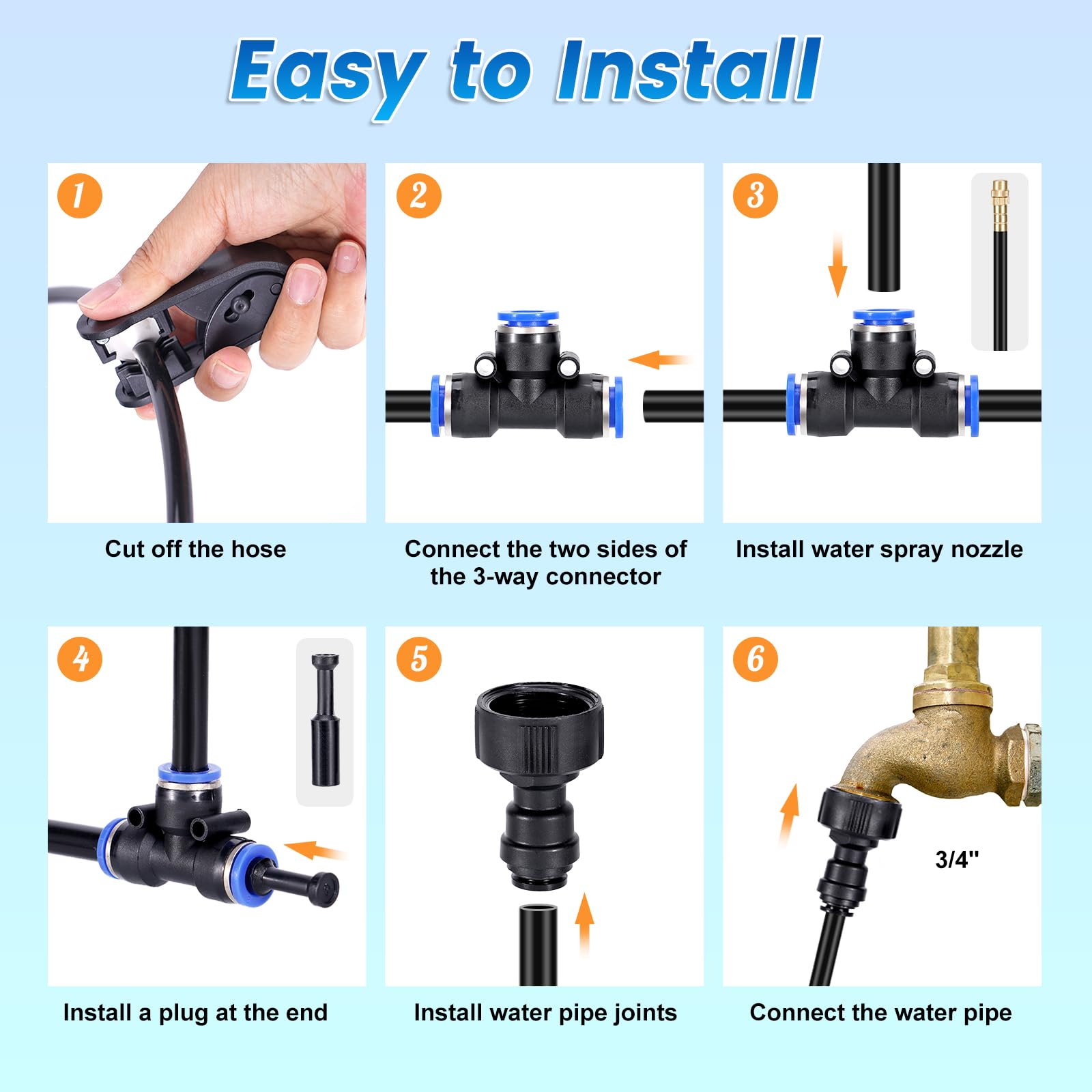 Kit Impianto di Irrigazione, 2025 Nuovo Impianto di Irrigazione, Impianti di Irrigazione per Piante da Esterno, Impianto di Irrigazione da Giardino con Ugello Regolabile e Pieghevole (20M)