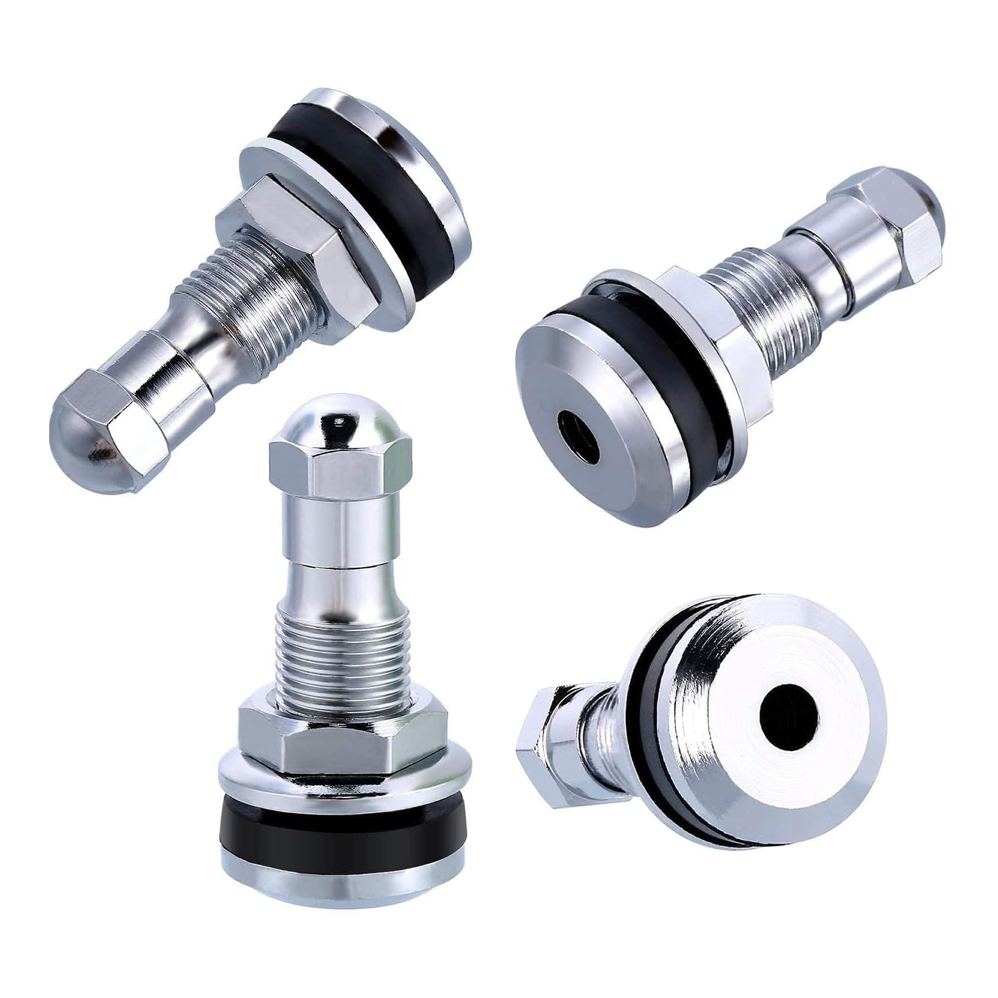 TR-416-S 1" Outer Mount Metal Valve Stem (4 Pack)