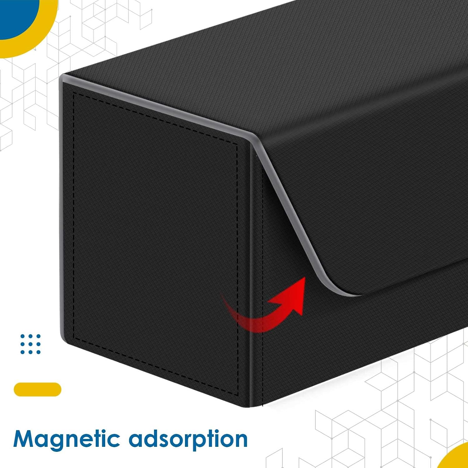 Card Deck Case for Trading Cards, Leather Magnetic Closure Commander Card Storage Box Holding 600+ Sleeved Cards Fit for YuGiOh, MTG and Sport Cards (600 Card Deck Case)
