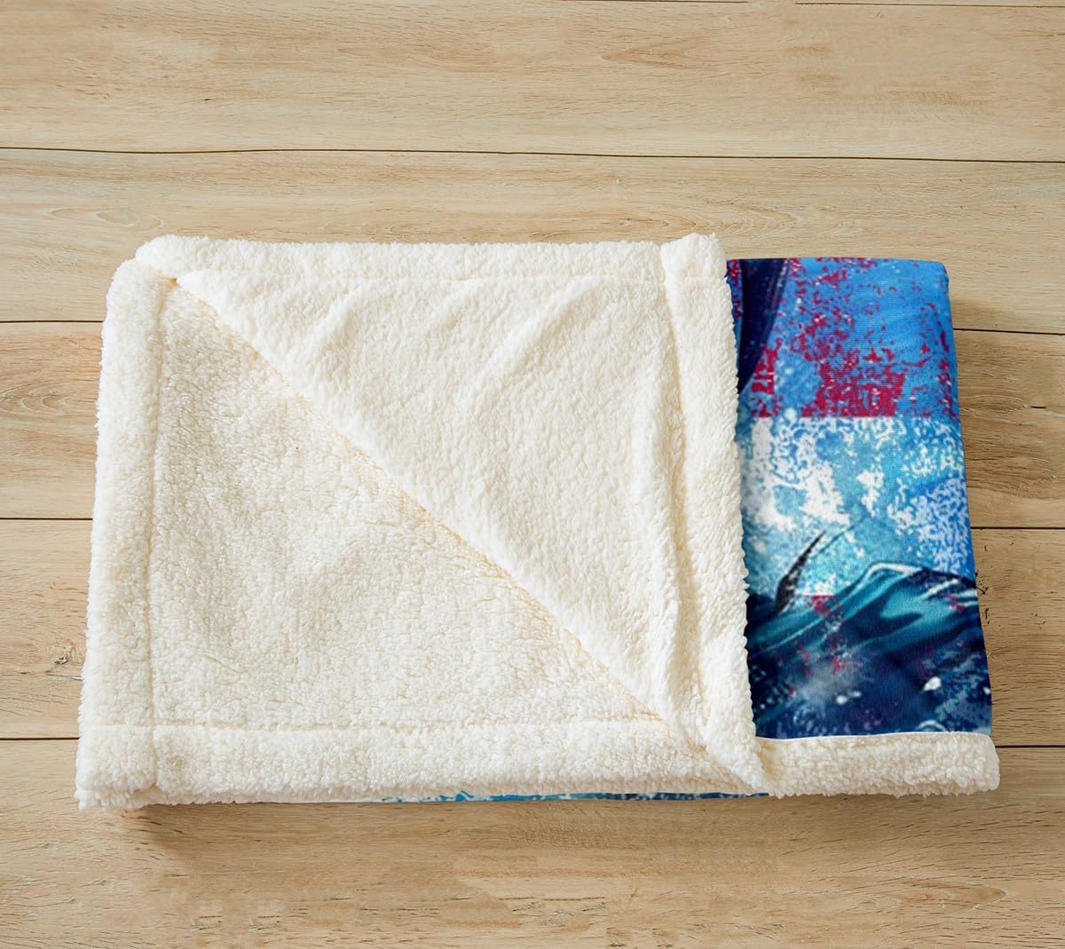 Feelyou Kids Marlin Swordfish Plush Blanket for Bed Sofa Couch Ocean Coastal Sherpa Blanket Boys Girls American Flag Fleece Throw Blanket Sealife Teens Fuzzy Blanket Bedroom Decor Throw 50"x60"