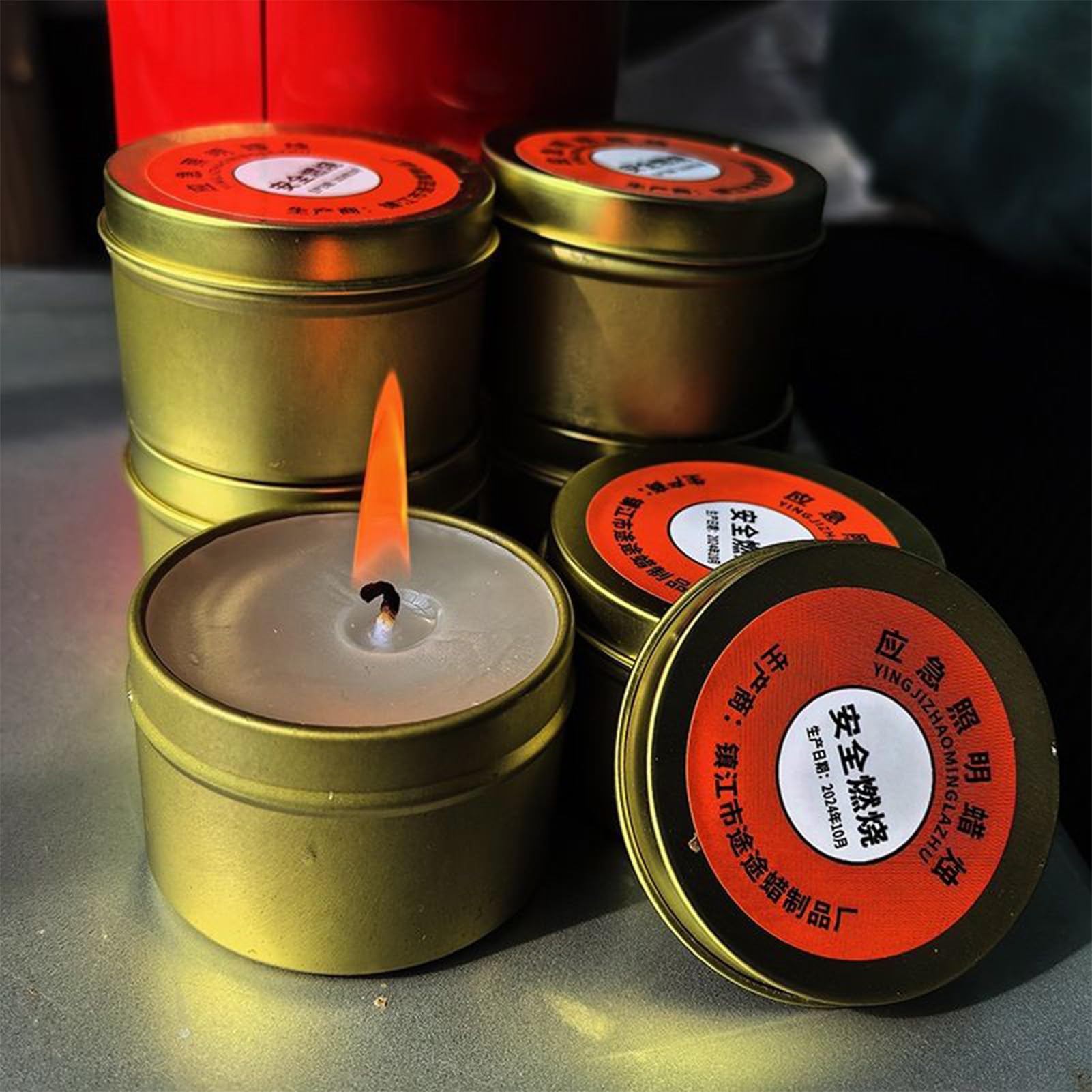 Emercys Lot de 10 bougies de survie à longue combustion 26 à 30 heures sans fumée pour l'extérieur, le camping, les urgences, la randonnée, le camping, les tempêtes d'hiver