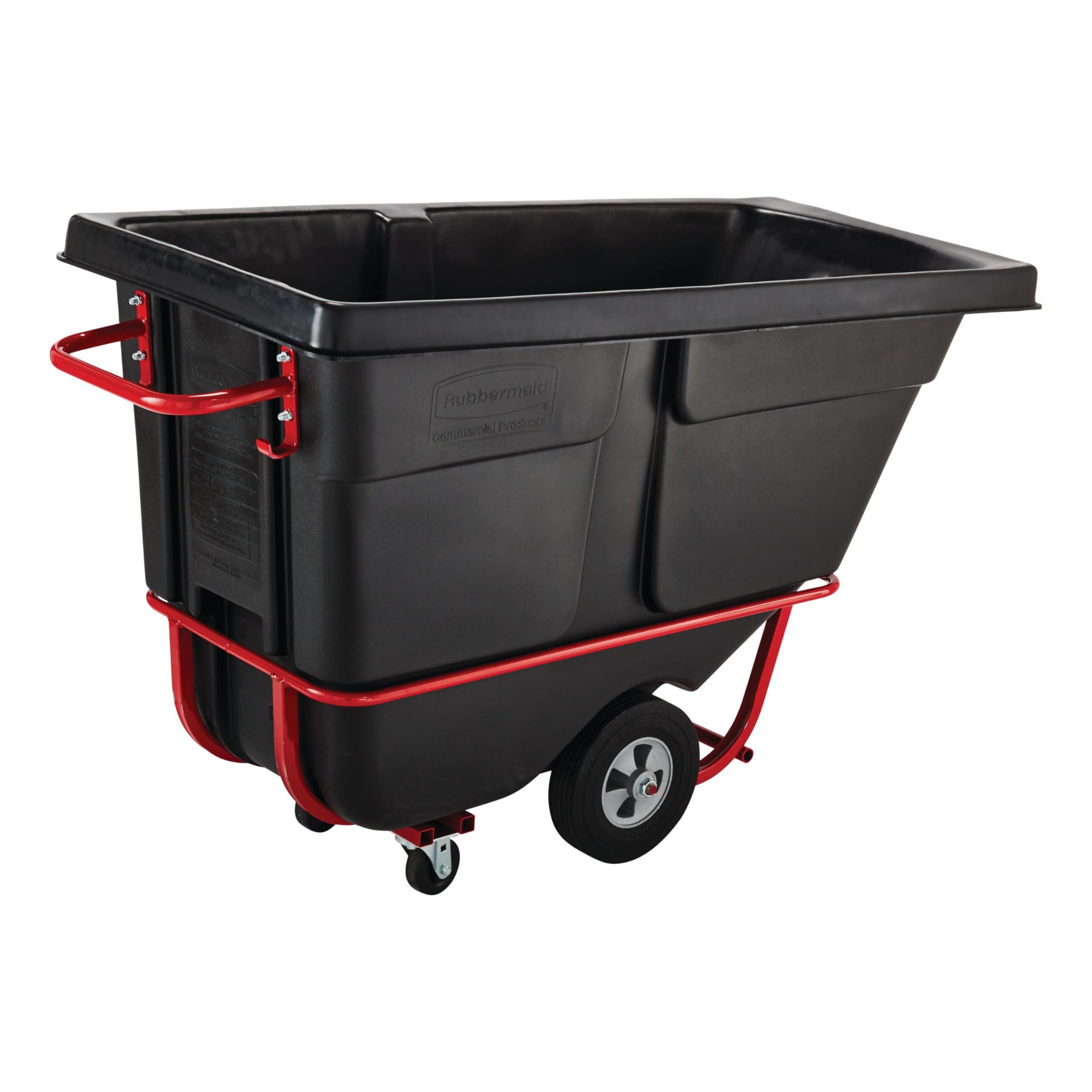 Rubbermaid Commercial Forkliftable Polyethylene Dump Truck, 850-Pound Capacity, Black, for Office Buildings/Schools/Restaurants/Festivals