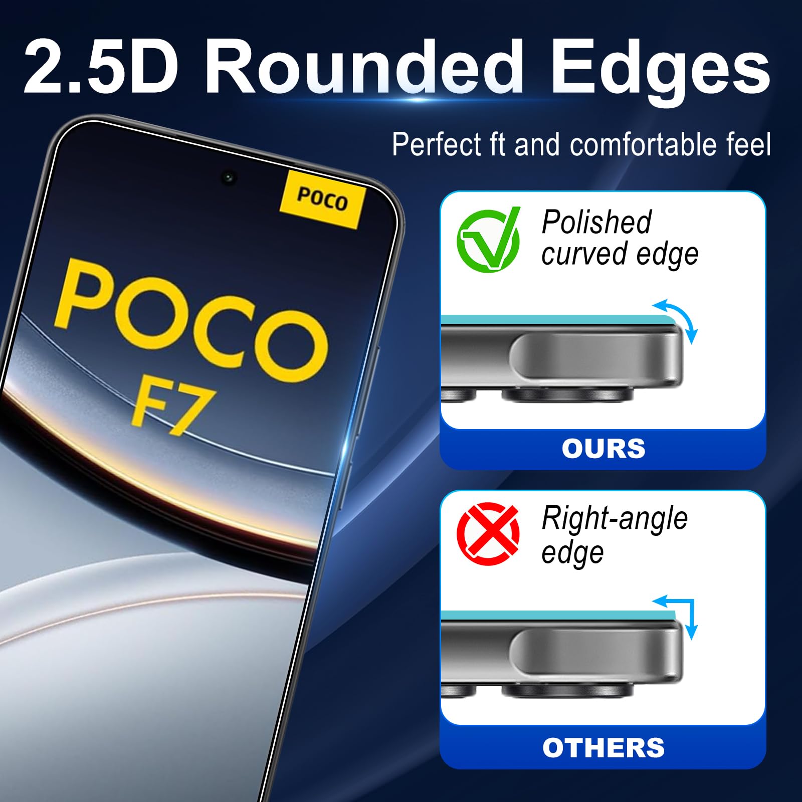 Kit Protezione Completo Per Xiaomi POCO M7 Pro 5G: 2x Vetro 9H + 2x Protezione Fotocamera, Anti-bolle
