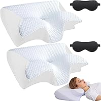 Vista 7 de Restora - Almohada para la apnea del sueño, almohada de tracción cervical Restora, almohada ortopédica de espuma viscoelástica 2 en 1 para aliviar