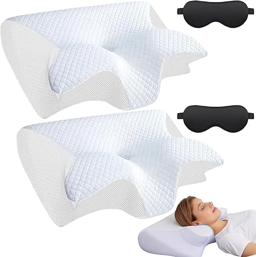 Miniatura 7 de Restora - Almohada para la apnea del sueño, almohada de tracción cervical Restora, almohada ortopédica de espuma viscoelástica 2 en 1 para aliviar