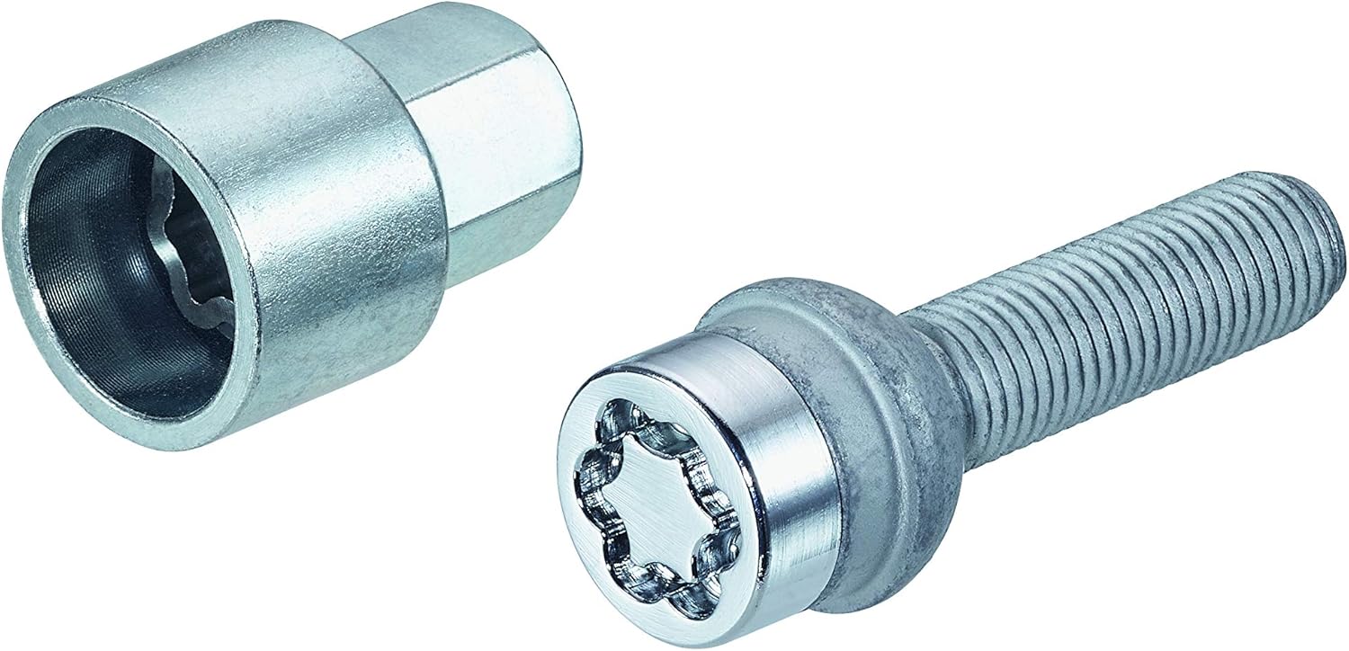 28027SU Wheel Lock Bolts SU M12 x 1,5, Radius seat, Shaft Length 56,0 mm, Overall Length 76,6 mm, Hex Size 17mm, Key Diameter 25,8 mm