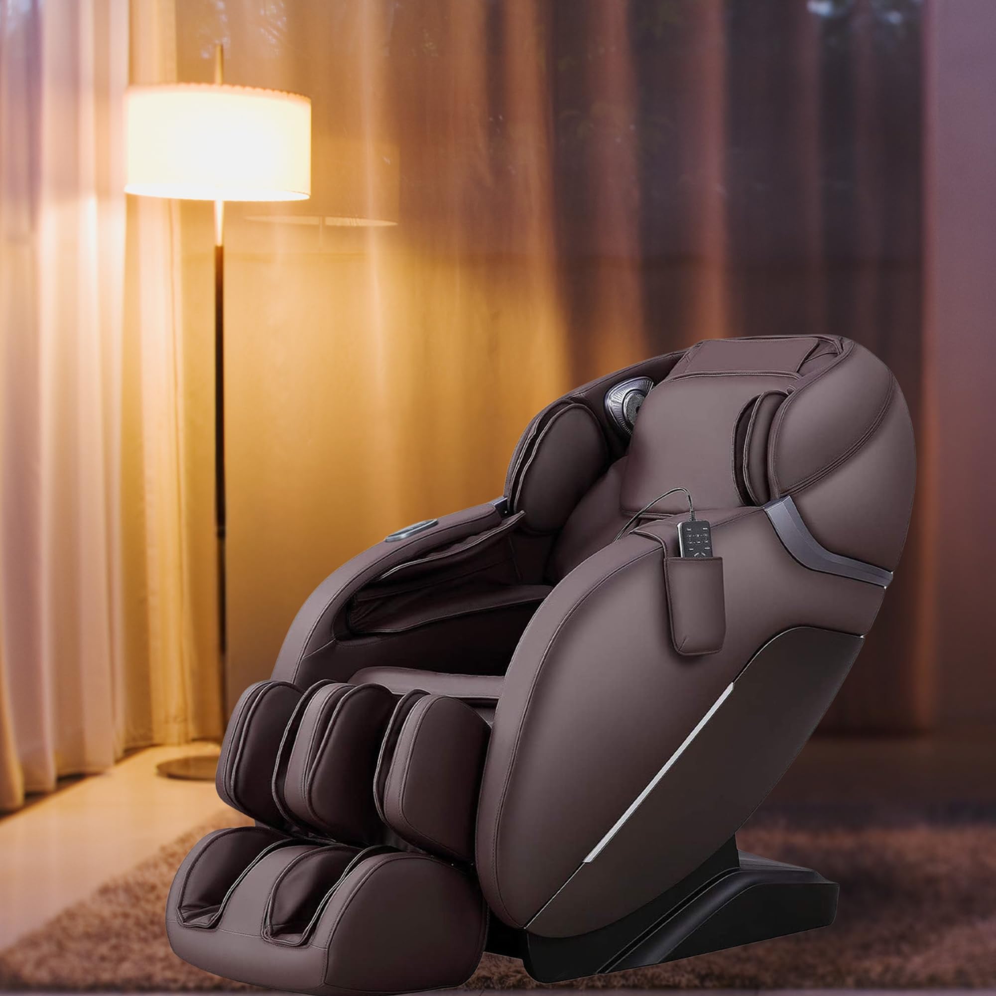 MYTHIA 2025 A303 Massage Chair iRest System, Full Body with Heat, Zero Gravity, SL Track Shiatsu Recliner with Automatic Body Scan, Footrest Calfrest Exntension (Brown)