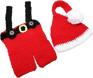 Obuyke 1 Conjunto De Adereços De Tiro Em Cores Kit De Tricô Para Vestido Para Menina Roupa De Noel Traje De Noel Traje De Noel Recém-Nascido Fio Vermelho Para Tecer
