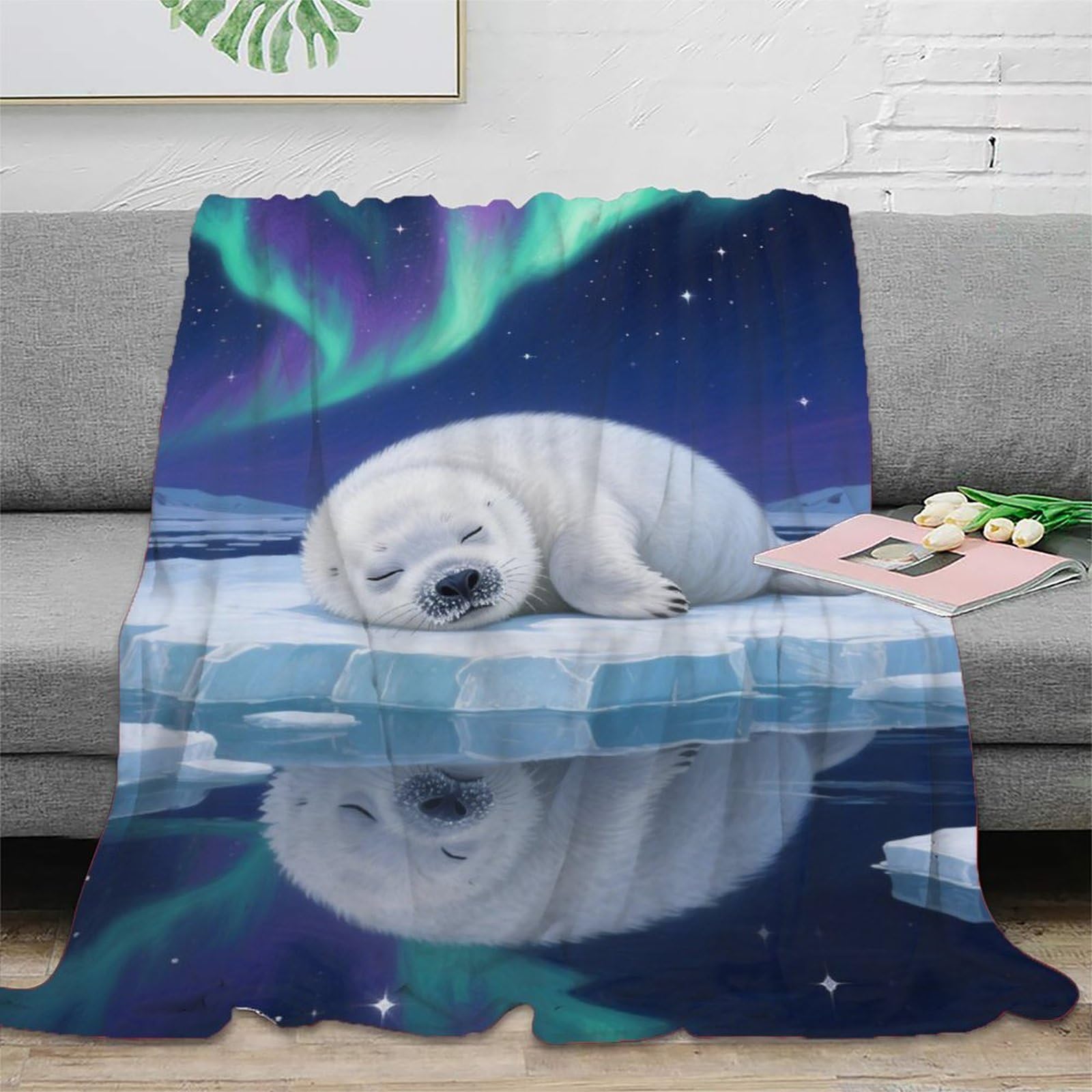 Seal Blanket Blankets Soft All Seasons is Suitable Couch, Sofa Bedroom Living Room 40x50inch(100x130cm)