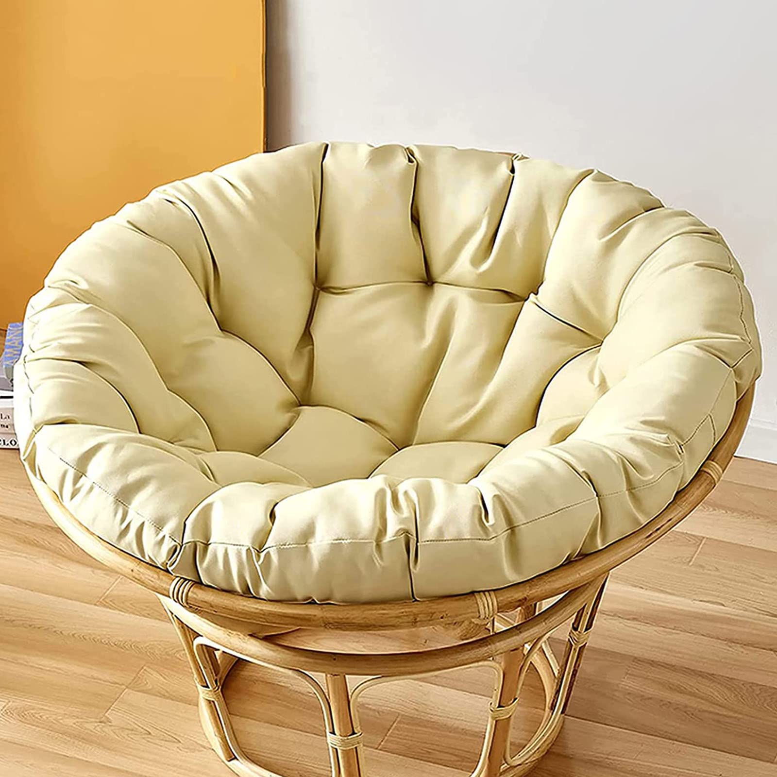 SHAIRMB Papasan Round Chair Cushions,Thick Egg Nest Seat Cushions, Waterproof Swing Chair Cushion Outdoor, Removable and Washable, Without Chair,ordinaryJ,100 * 100cm