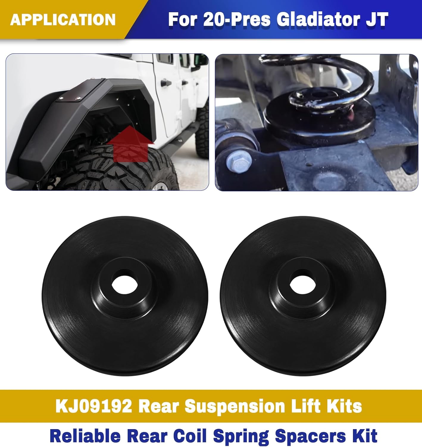 (3/4-Inch Kit) KJ09192 Rear Lift Kit for Jeep Gladiator JT 2020+model, Polyurethane Suspension Rear Lift Kit