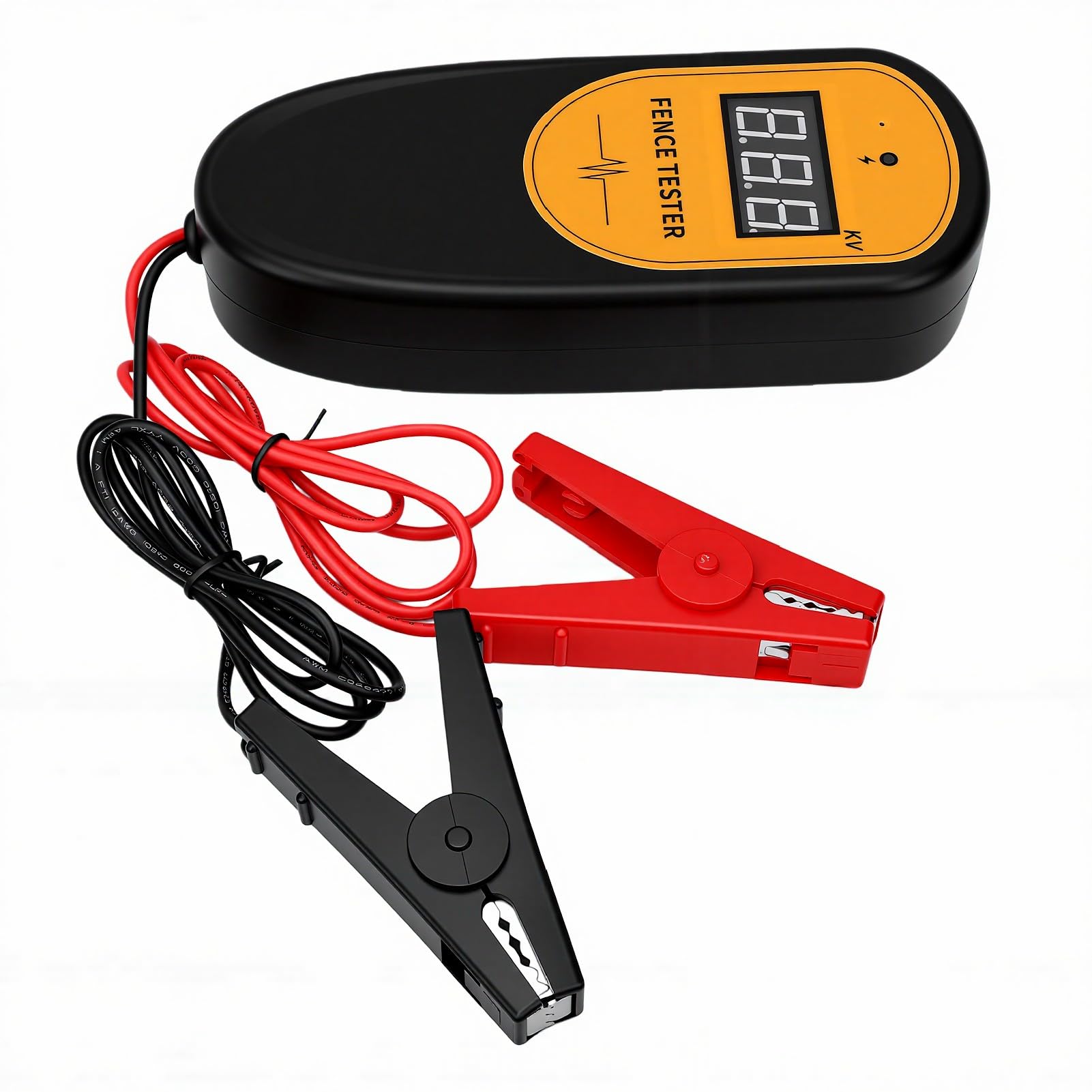 Generic Tester per Recinzione Elettrica Ad Alta Tensione Portatile con Protezione del Circuito e Clip Ergonomiche per Recinzioni Equestri 500 V-13 KV
