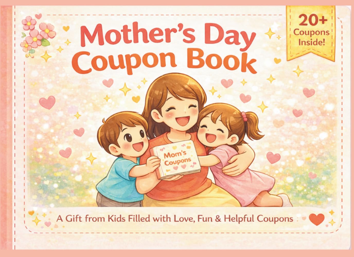 Mother's Day Coupon Book for Mom: A Gift from Kids Filled with Love, Fun & Helpful Vouchers